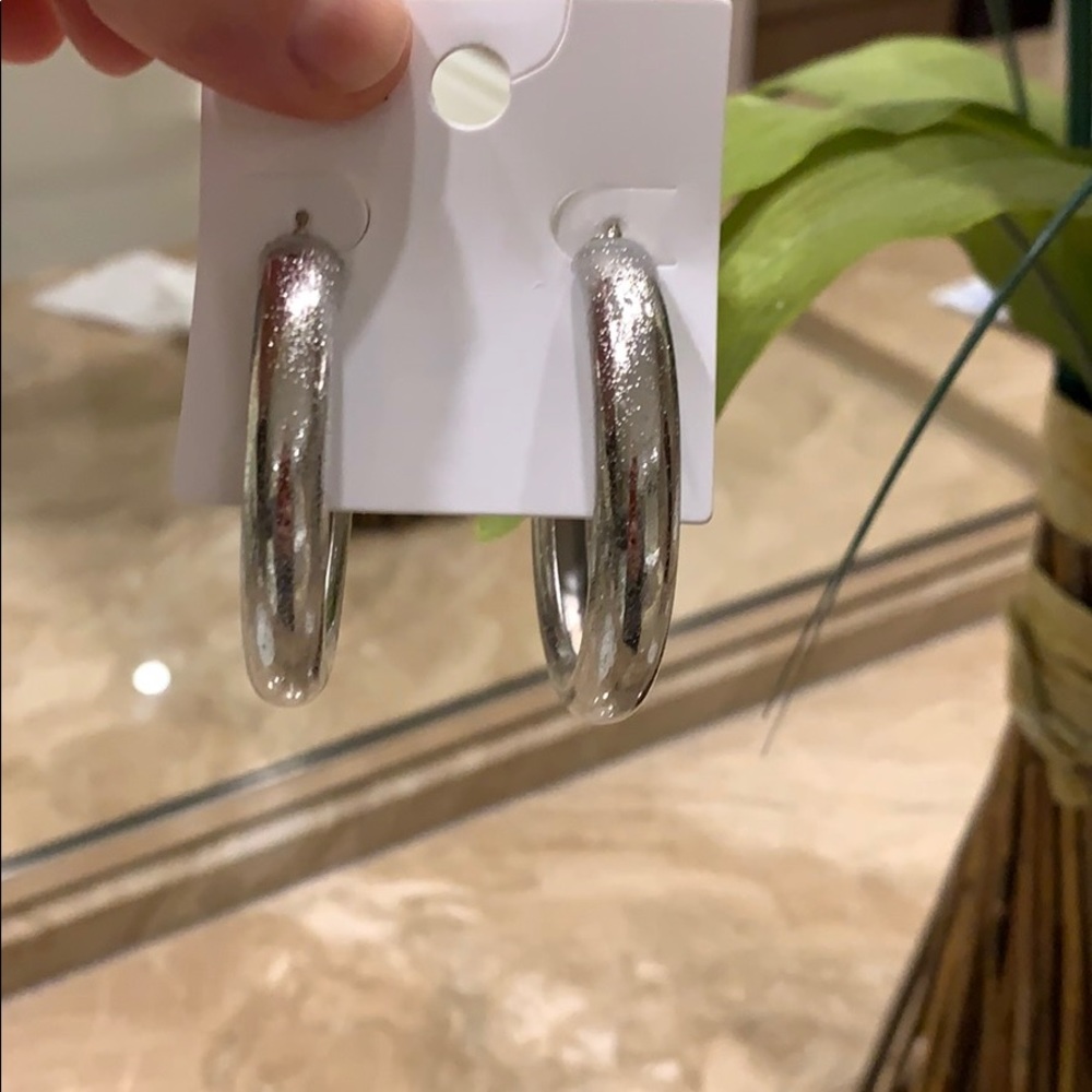 Sparkly hoop earrings